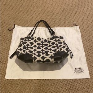 Authentic EUC Black and White Coach Purse